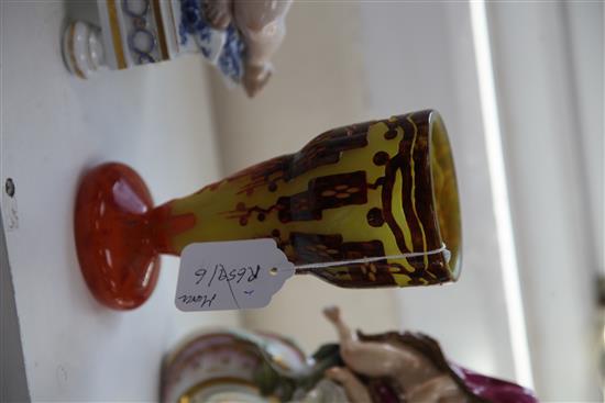 A Le Verre Francais cameo glass goblet shaped vase, 1920s, height 17.5cm